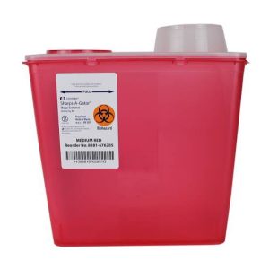 Monoject™ Sharps Container – Chimney-Top Lid (8 Quart)