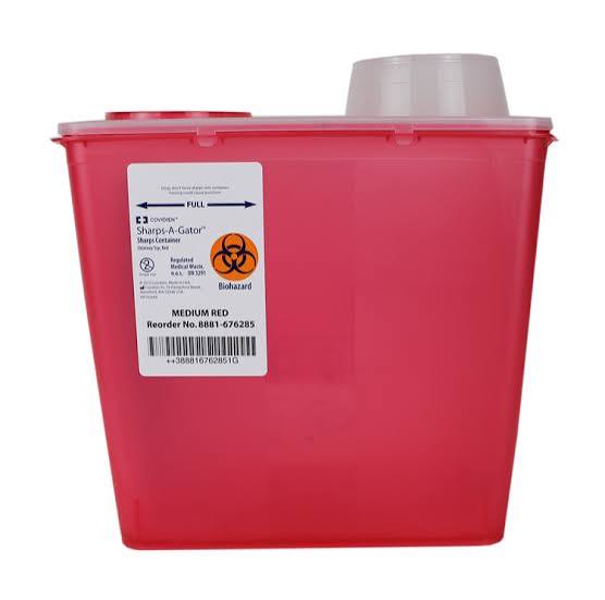 Monoject™ Sharps Container – Chimney-Top Lid (8 Quart)