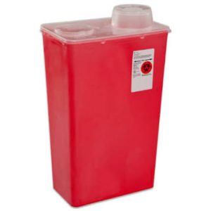 Monoject™ Sharps Container - Chimney-Top Lid (14 Quart)