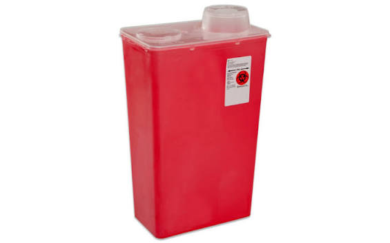 Monoject™ Sharps Container - Chimney-Top Lid (14 Quart)